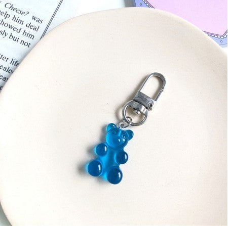 Candy Color Bear Keychain Female Cute Resin