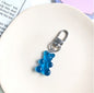 Candy Color Bear Keychain Female Cute Resin