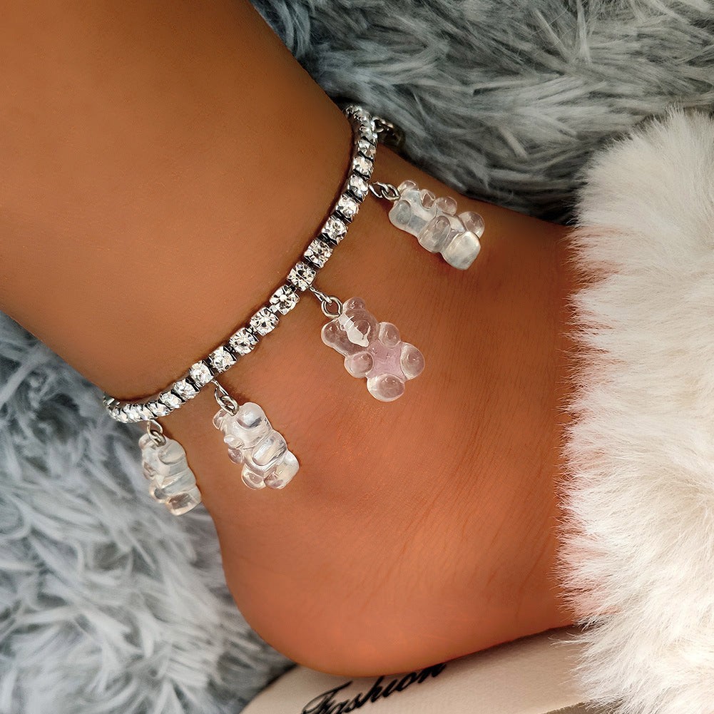 Cute Fashion Cartoon Animal Pendant Anklet