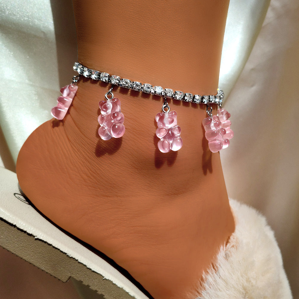 Cute Fashion Cartoon Animal Pendant Anklet