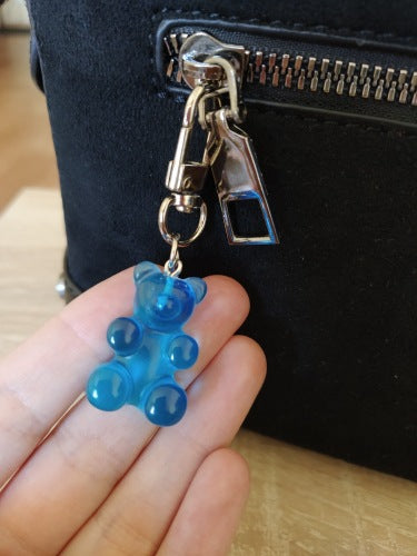 Candy Color Bear Keychain Female Cute Resin