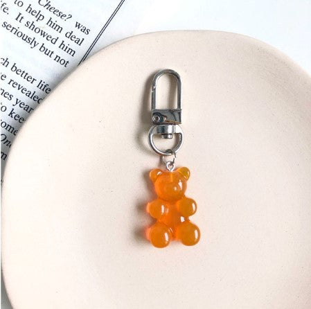 Candy Color Bear Keychain Female Cute Resin